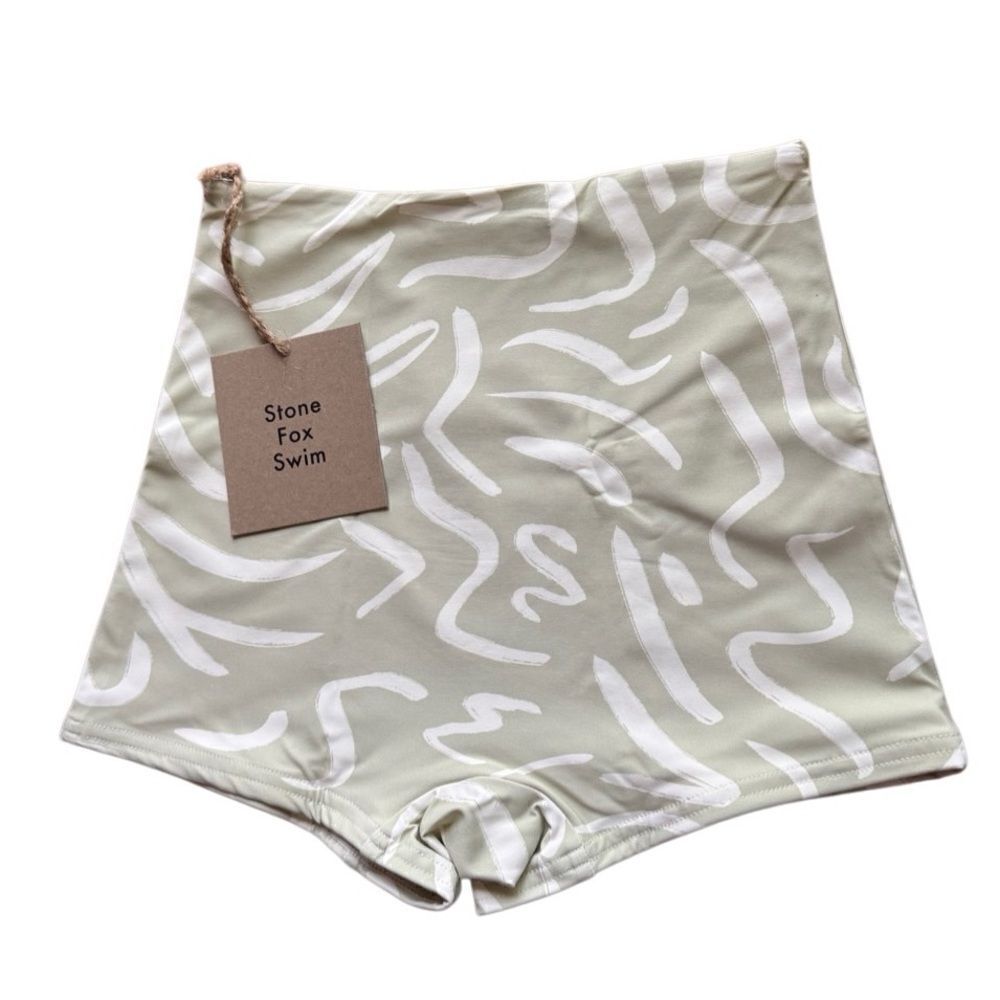 NWT REVOLVE x Stone Fox Swim Rio Bottom in Aloe Lines Size XS